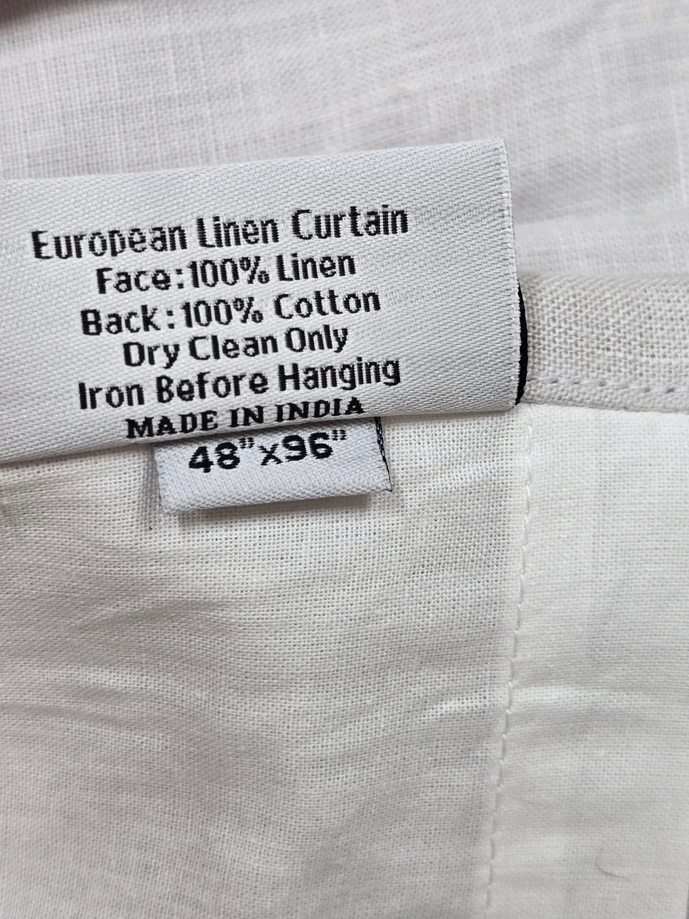 NWT QUINCE Set Of 2 48x96 European Linen Curtains Cloud 9277